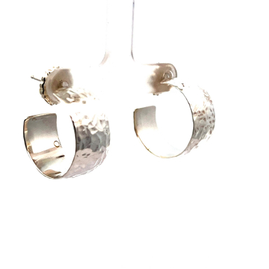 Artie Yellowhorse Navajo Jewelry Sterling Silver Hoop Earrings